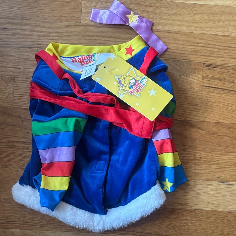 Rainbow Brite Dog Costume NWT